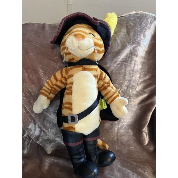 Shrek 2 Puss In Boots Bendable Plush Cat Beverly Hills Teddy Co 16" - Picture 3 of 16